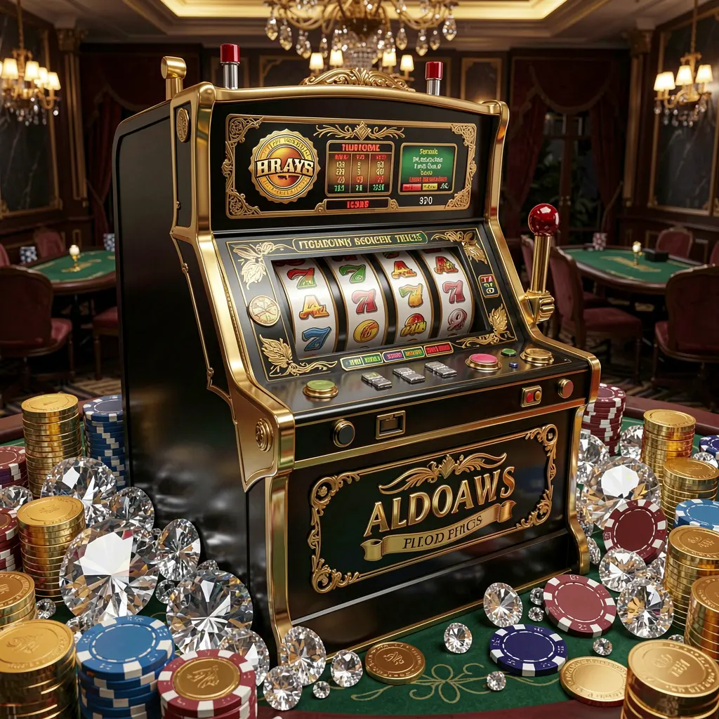 SINA66JL – Spin classic slots and win big in the Philippines Elegant classic slot machine with golden details and casino symbols surrounded by coins and chips highlighting the premium slot experience at SINA66JL for players in the Philippines